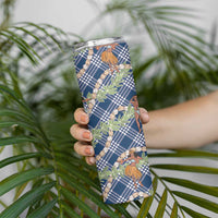 Navy Blue Palaka Hula Girls Seamless Hawaii Aloha Skinny Tumbler LT7 - Polynesian Pride