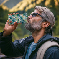 Teal Palaka Hula Girls Seamless Hawaii Aloha 4 in 1 Can Cooler Tumbler - Polynesian Pride