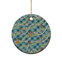 Teal Palaka Hula Girls Seamless Hawaii Aloha Ceramic Ornament - Polynesian Pride