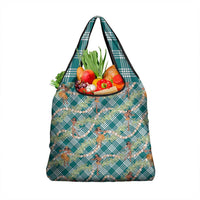 Teal Palaka Hula Girls Seamless Hawaii Aloha Grocery Bag - Polynesian Pride