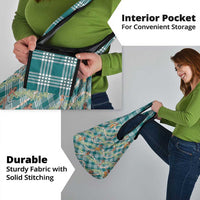 Teal Palaka Hula Girls Seamless Hawaii Aloha Grocery Bag - Polynesian Pride