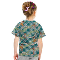Teal Palaka Hula Girls Seamless Hawaii Aloha Kid T Shirt - Polynesian Pride