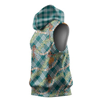Teal Palaka Hula Girls Seamless Hawaii Aloha Sleeveless Hoodie LT7 - Polynesian Pride