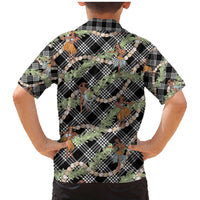Sable Palaka Hula Girls Seamless Hawaii Aloha Family Matching Mermaid Dress and Hawaiian Shirt LT7 - Polynesian Pride