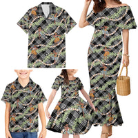 Sable Palaka Hula Girls Seamless Hawaii Aloha Family Matching Mermaid Dress and Hawaiian Shirt LT7 - Polynesian Pride