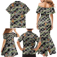 Sable Palaka Hula Girls Seamless Hawaii Aloha Family Matching Mermaid Dress and Hawaiian Shirt LT7 - Polynesian Pride