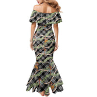 Sable Palaka Hula Girls Seamless Hawaii Aloha Family Matching Mermaid Dress and Hawaiian Shirt - Polynesian Pride