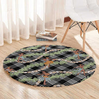 Sable Palaka Hula Girls Seamless Hawaii Aloha Round Carpet LT7 - Polynesian Pride