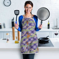 Lavender Palaka Hula Girls Seamless Hawaii Aloha Apron LT7 - Polynesian Pride