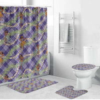 Lavender Palaka Hula Girls Seamless Hawaii Aloha Bathroom Set - Polynesian Pride