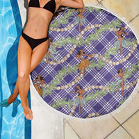 Lavender Palaka Hula Girls Seamless Hawaii Aloha Beach Blanket - Polynesian Pride