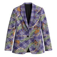 Lavender Palaka Hula Girls Seamless Hawaii Aloha Blazer LT7 Unisex Lavender - Polynesian Pride