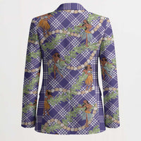 Lavender Palaka Hula Girls Seamless Hawaii Aloha Blazer LT7 - Polynesian Pride