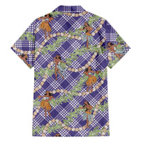 Lavender Palaka Hula Girls Seamless Hawaii Aloha Hawaiian Shirt - Polynesian Pride