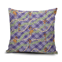 Lavender Palaka Hula Girls Seamless Hawaii Aloha Pillow Cover - Polynesian Pride