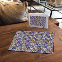 Lavender Palaka Hula Girls Seamless Hawaii Aloha Puzzle LT7 - Polynesian Pride