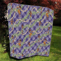 Lavender Palaka Hula Girls Seamless Hawaii Aloha Quilt - Polynesian Pride