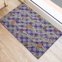 Lavender Palaka Hula Girls Seamless Hawaii Aloha Rubber Doormat LT7 - Polynesian Pride