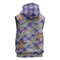 Lavender Palaka Hula Girls Seamless Hawaii Aloha Sleeveless Hoodie LT7 - Polynesian Pride
