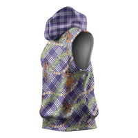 Lavender Palaka Hula Girls Seamless Hawaii Aloha Sleeveless Hoodie LT7 - Polynesian Pride