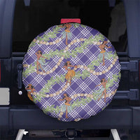 Lavender Palaka Hula Girls Seamless Hawaii Aloha Spare Tire Cover - Polynesian Pride