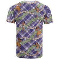 Lavender Palaka Hula Girls Seamless Hawaii Aloha T Shirt - Polynesian Pride