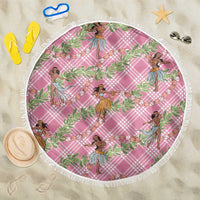 Lokelani Pink Palaka Hula Girls Seamless Hawaii Aloha Beach Blanket - Polynesian Pride