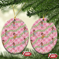 Lokelani Pink Palaka Hula Girls Seamless Hawaii Aloha Ceramic Ornament - Polynesian Pride