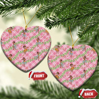 Lokelani Pink Palaka Hula Girls Seamless Hawaii Aloha Ceramic Ornament - Polynesian Pride