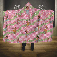 Lokelani Pink Palaka Hula Girls Seamless Hawaii Aloha Hooded Blanket - Polynesian Pride