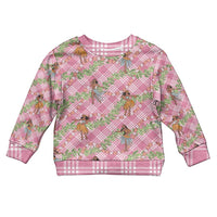 Lokelani Pink Palaka Hula Girls Seamless Hawaii Aloha Kid Ugly Christmas Sweater - Polynesian Pride