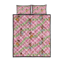 Lokelani Pink Palaka Hula Girls Seamless Hawaii Aloha Quilt Bed Set - Polynesian Pride