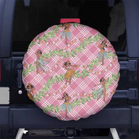 Lokelani Pink Palaka Hula Girls Seamless Hawaii Aloha Spare Tire Cover - Polynesian Pride