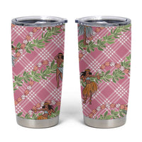 Lokelani Pink Palaka Hula Girls Seamless Hawaii Aloha Tumbler Cup LT7 Pink - Polynesian Pride