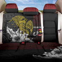 Personalized Papua New Guinea 50th Independence Anniversary Back Car Seat Cover Oro Tapa Mix Plumeria