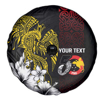 Personalized Papua New Guinea 50th Independence Anniversary Spare Tire Cover Oro Tapa Mix Plumeria LT7 - Polynesian Pride