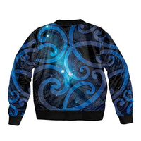 New Zealand Maori Matariki Bomber Jacket Galaxy Kowhaiwhai