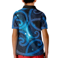 New Zealand Maori Matariki Kid Polo Shirt Galaxy Kowhaiwhai LT7 - Polynesian Pride