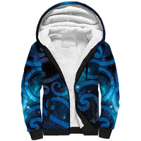 New Zealand Maori Matariki Sherpa Hoodie Galaxy Kowhaiwhai LT7 Unisex Galaxy - Polynesian Pride