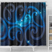 New Zealand Maori Matariki Shower Curtain Galaxy Kowhaiwhai