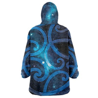 New Zealand Maori Matariki Wearable Blanket Hoodie Galaxy Kowhaiwhai