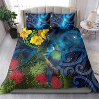 Tui Bird New Zealand Starry Sky Bedding Set Maori Koru
