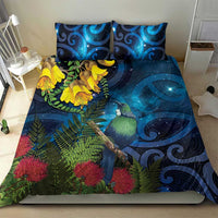 Tui Bird New Zealand Starry Sky Bedding Set Maori Koru
