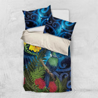 Tui Bird New Zealand Starry Sky Bedding Set Maori Koru