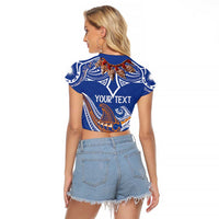 Yokwe Marshall Islands Personalized Raglan Cropped T Shirt Jemenei Day - Seashell Necklace
