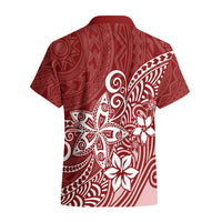 Polynesia Hawaiian Shirt Plumeria Red Curves LT7 - Polynesian Pride