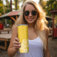 Hawaii Skinny Tumbler Plumeria Yellow Curves
