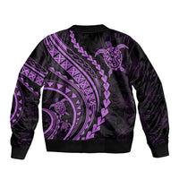 Polynesian Pride Bomber Jacket Turtle Hibiscus Luxury Style - Lilac LT7 - Polynesian Pride