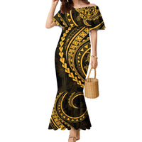 Polynesian Pride Mermaid Dress Turtle Hibiscus Luxury Style - Merigold LT7 Women Merigold - Polynesian Pride