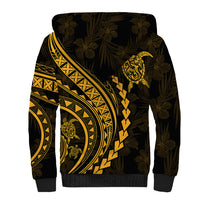 Polynesian Pride Sherpa Hoodie Turtle Hibiscus Luxury Style - Merigold LT7 - Polynesian Pride